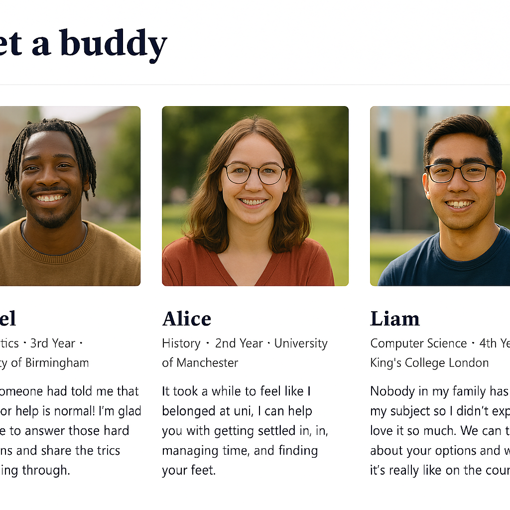 FirstGen illustration: a second supporting scene about getting help at university.